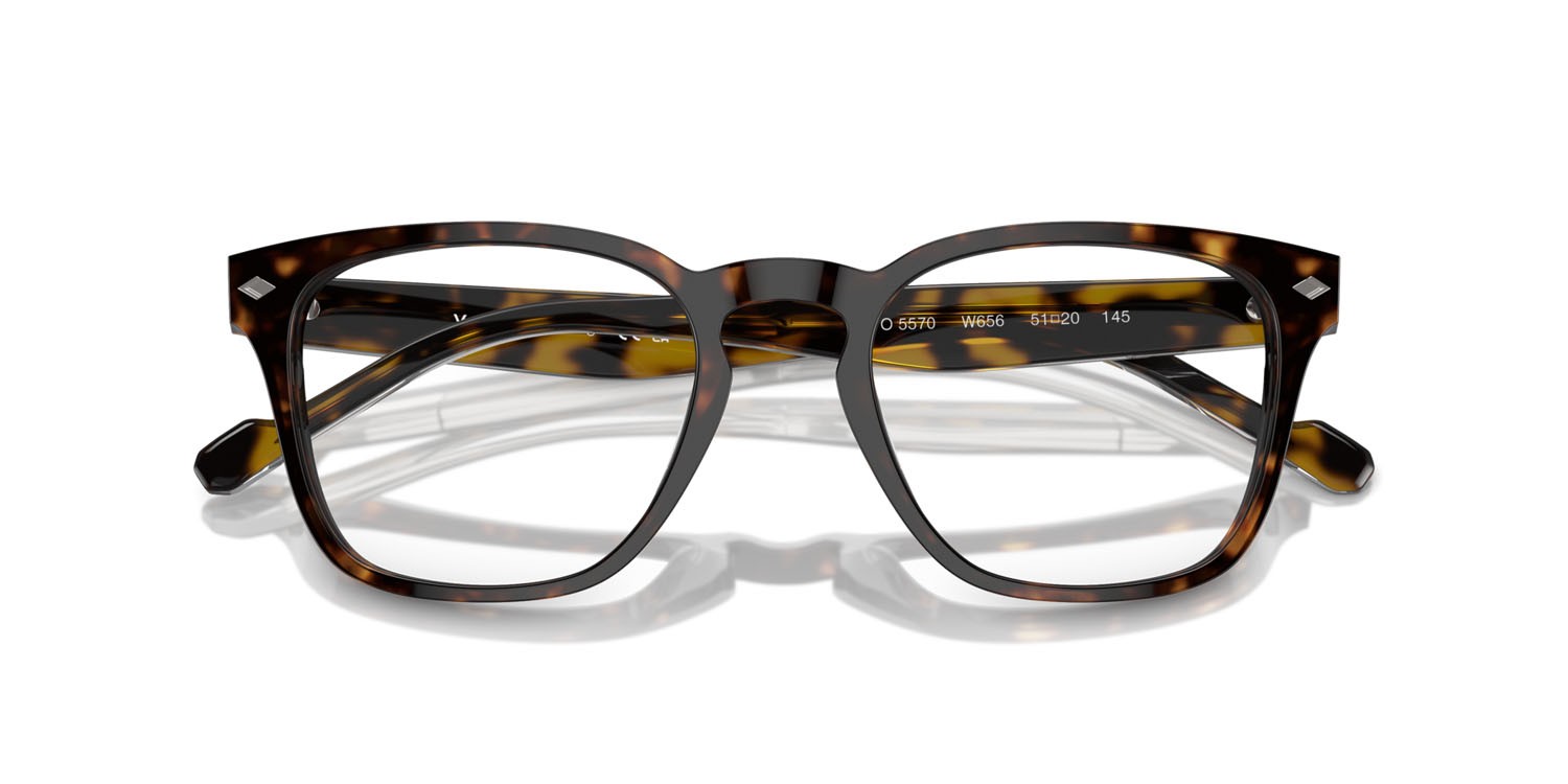 Occhiali da vista Vogue VO 5570 (W656) colore havana scuro forma quadrato lenti lente demo