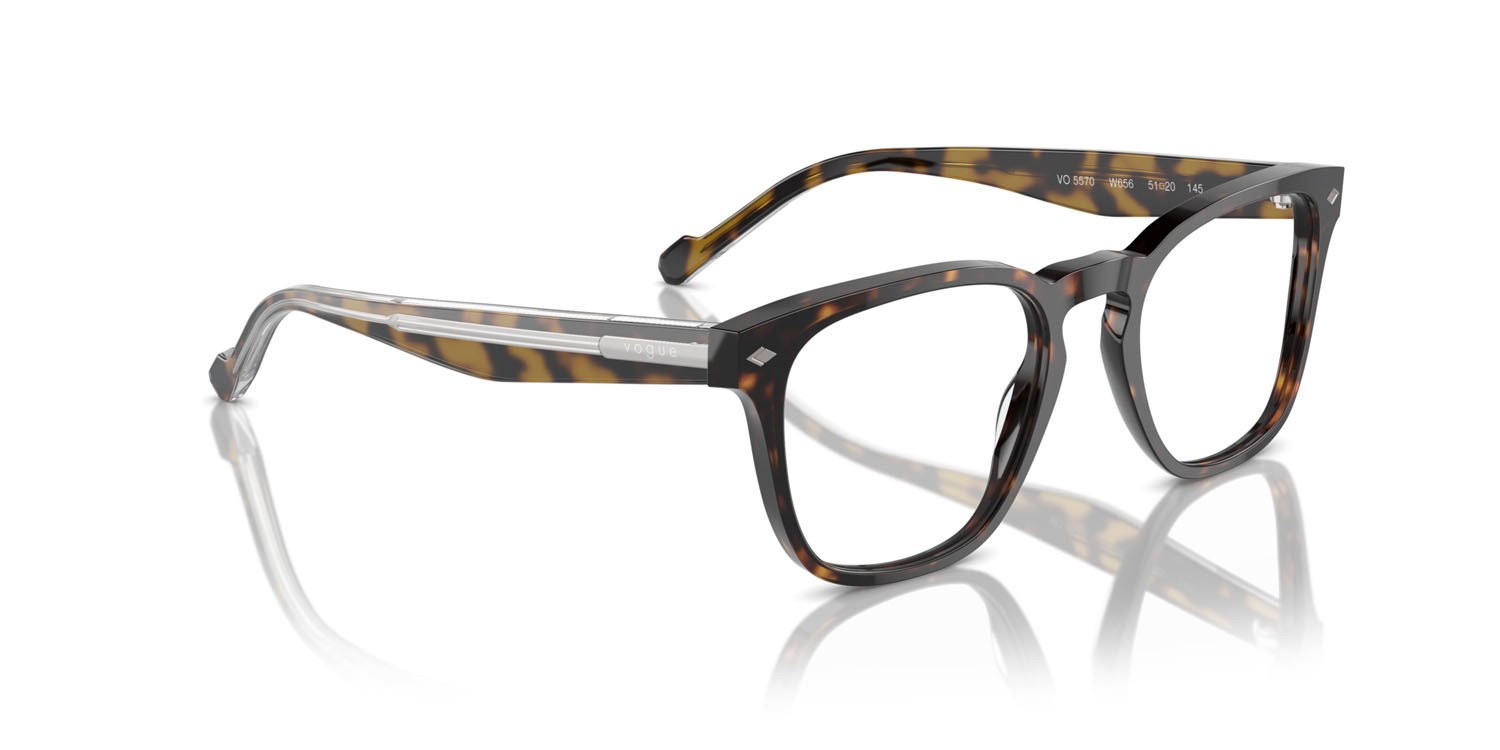 Occhiali da vista Vogue VO 5570 (W656) colore havana scuro forma quadrato lenti lente demo