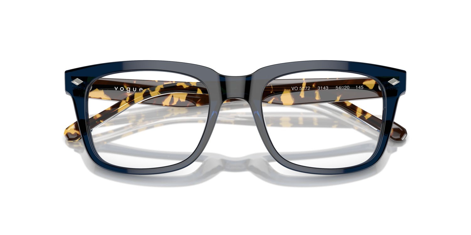 Eyeglasses Vogue VO 5572 (3143) color blu trasparente shape square lenses lente demo