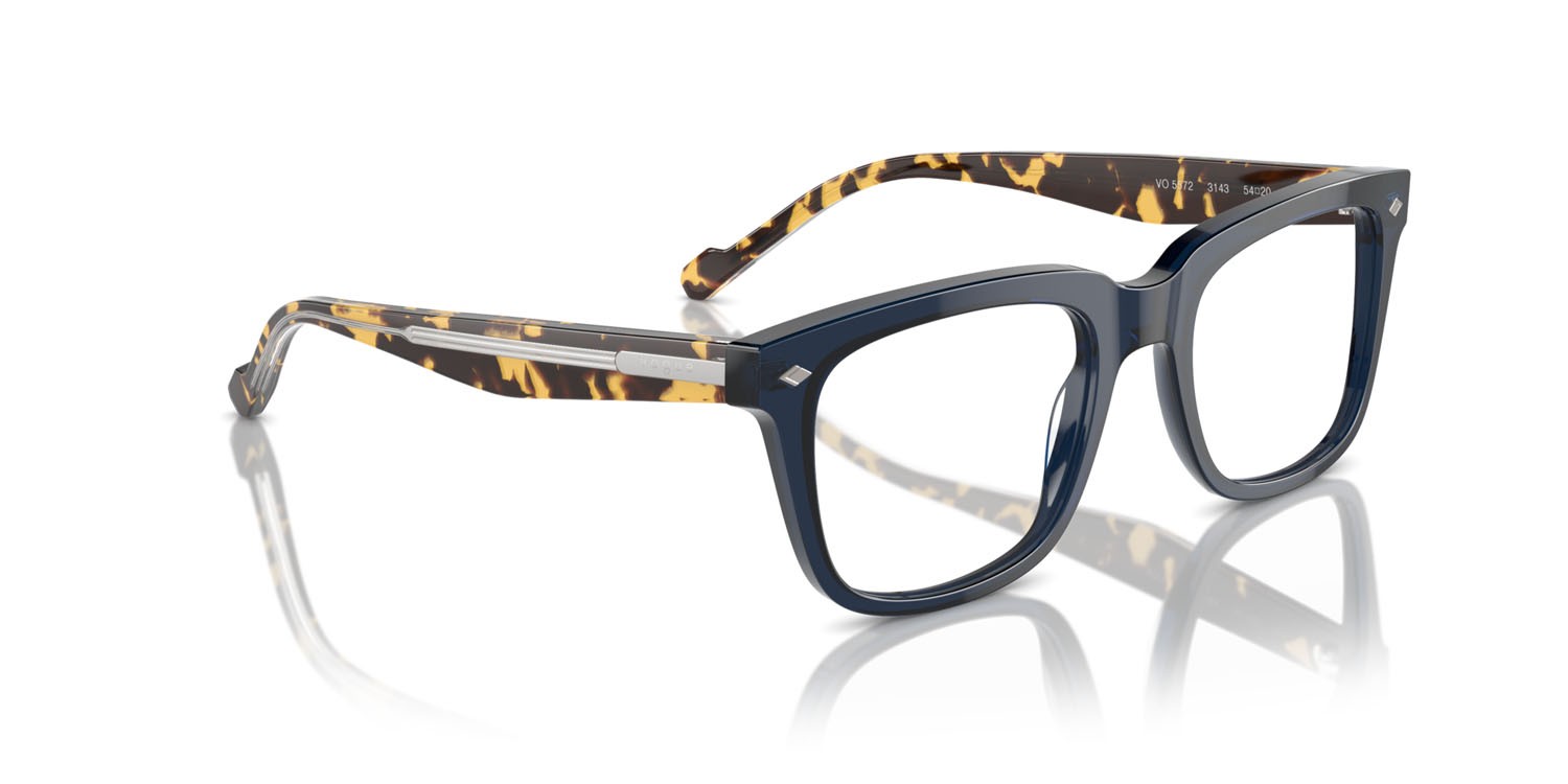 Eyeglasses Vogue VO 5572 (3143) color blu trasparente shape square lenses lente demo
