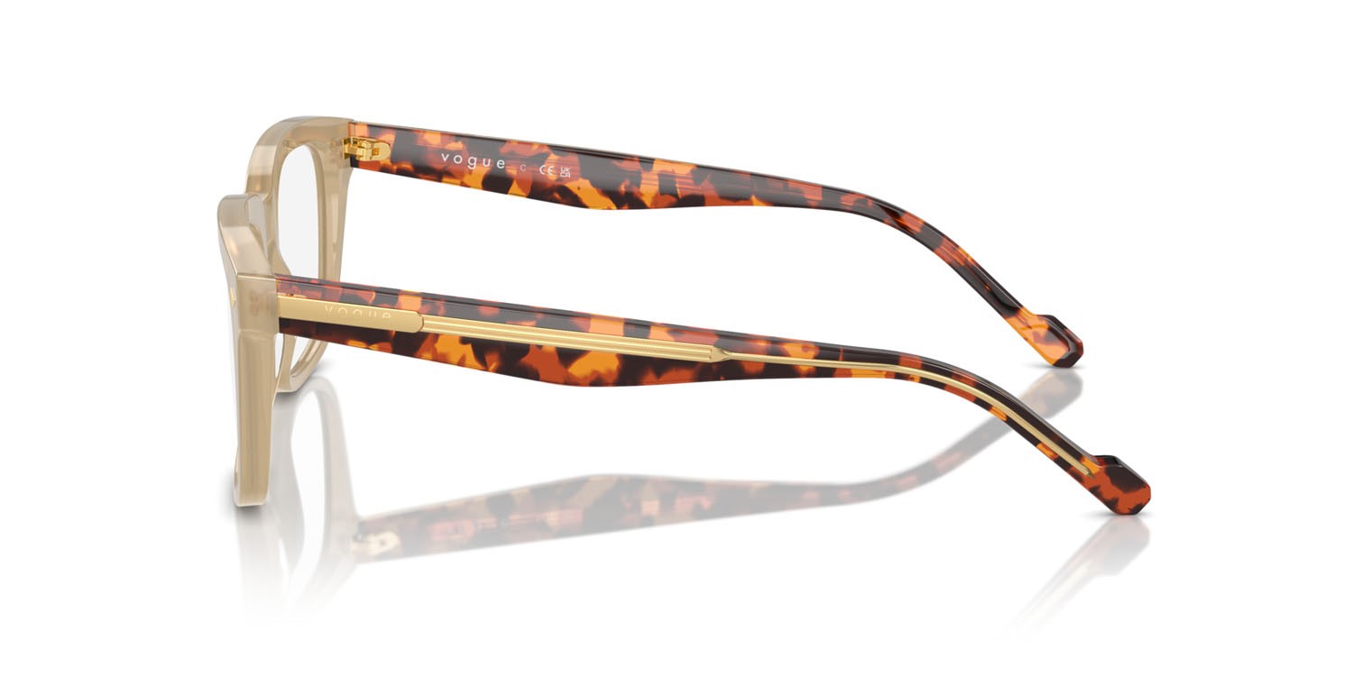 Eyeglasses Vogue VO 5572 (W900) color beige opalino shape square lenses lente demo