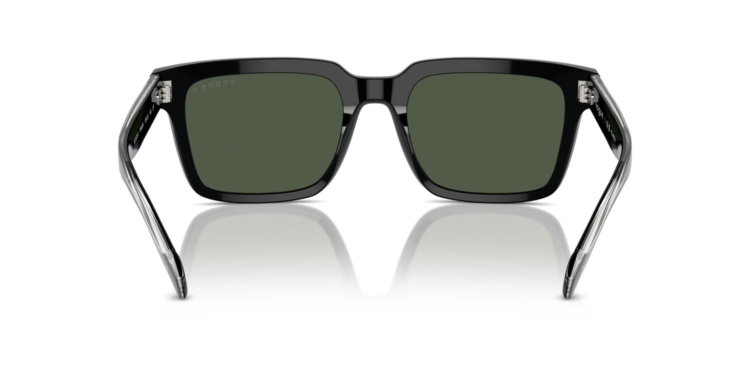 Occhiali da sole Vogue VO 5573S (W44/9A) colore nero forma quadrato lenti verde scuro polarizzata