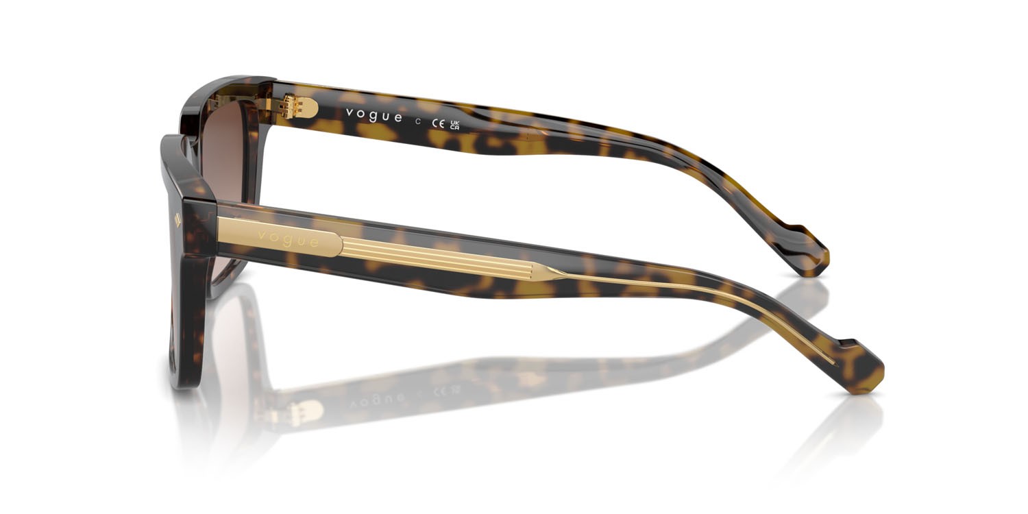 Sunglasses Vogue VO 5573S (W65613) color havana scuro shape square lenses marrone sfumato