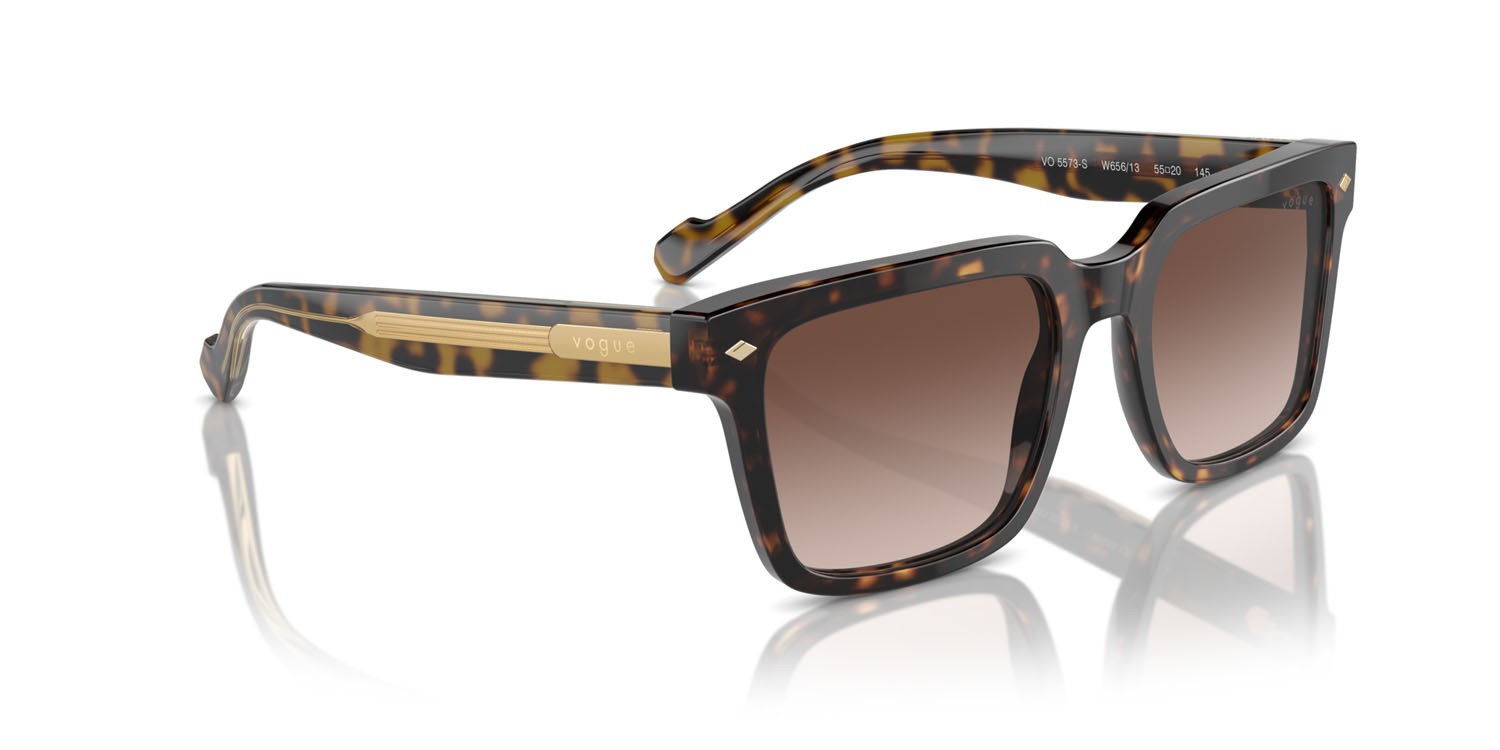 Sunglasses Vogue VO 5573S (W65613) color havana scuro shape square lenses marrone sfumato