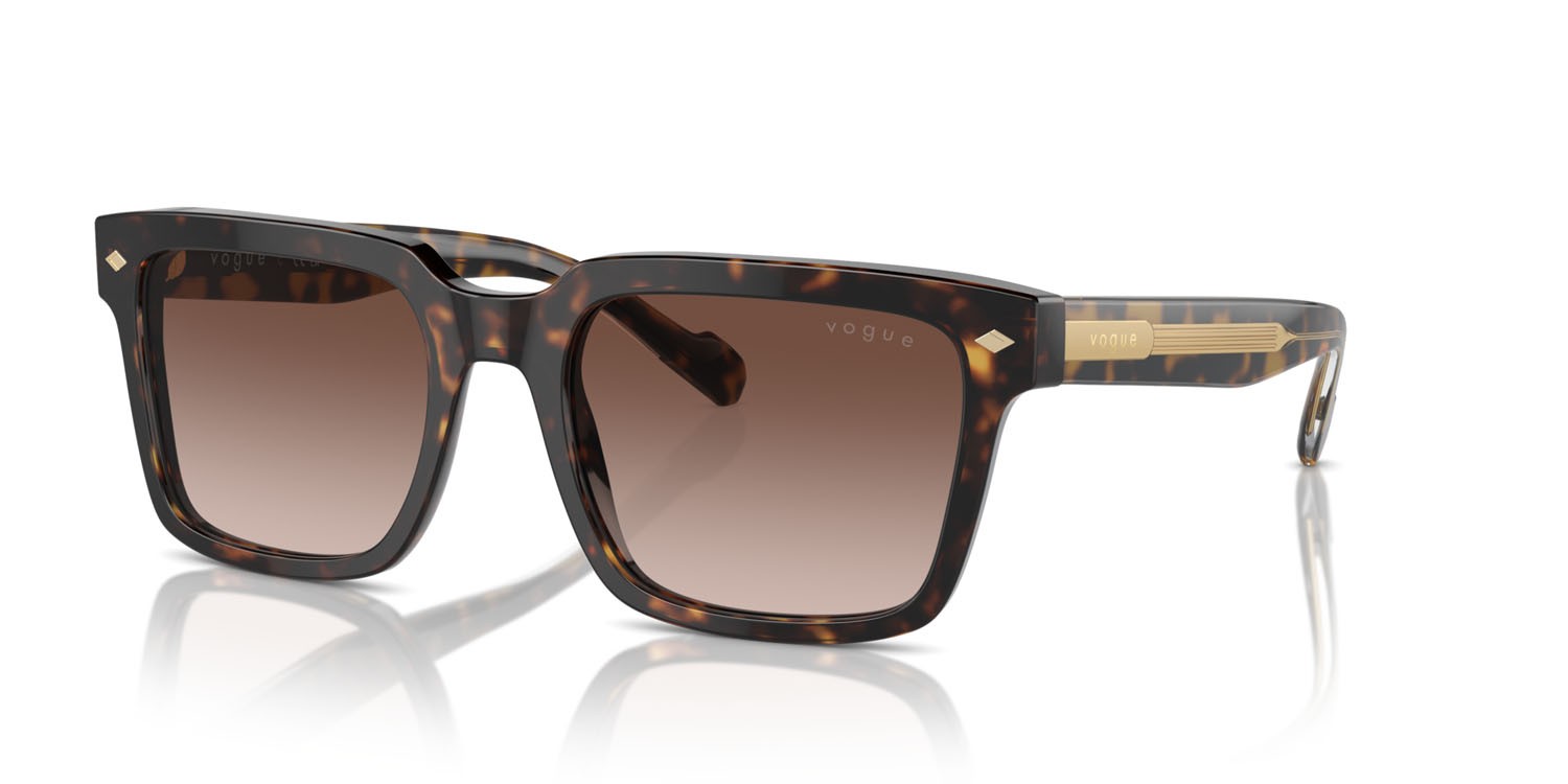 Sunglasses Vogue VO 5573S (W65613) color havana scuro shape square lenses marrone sfumato