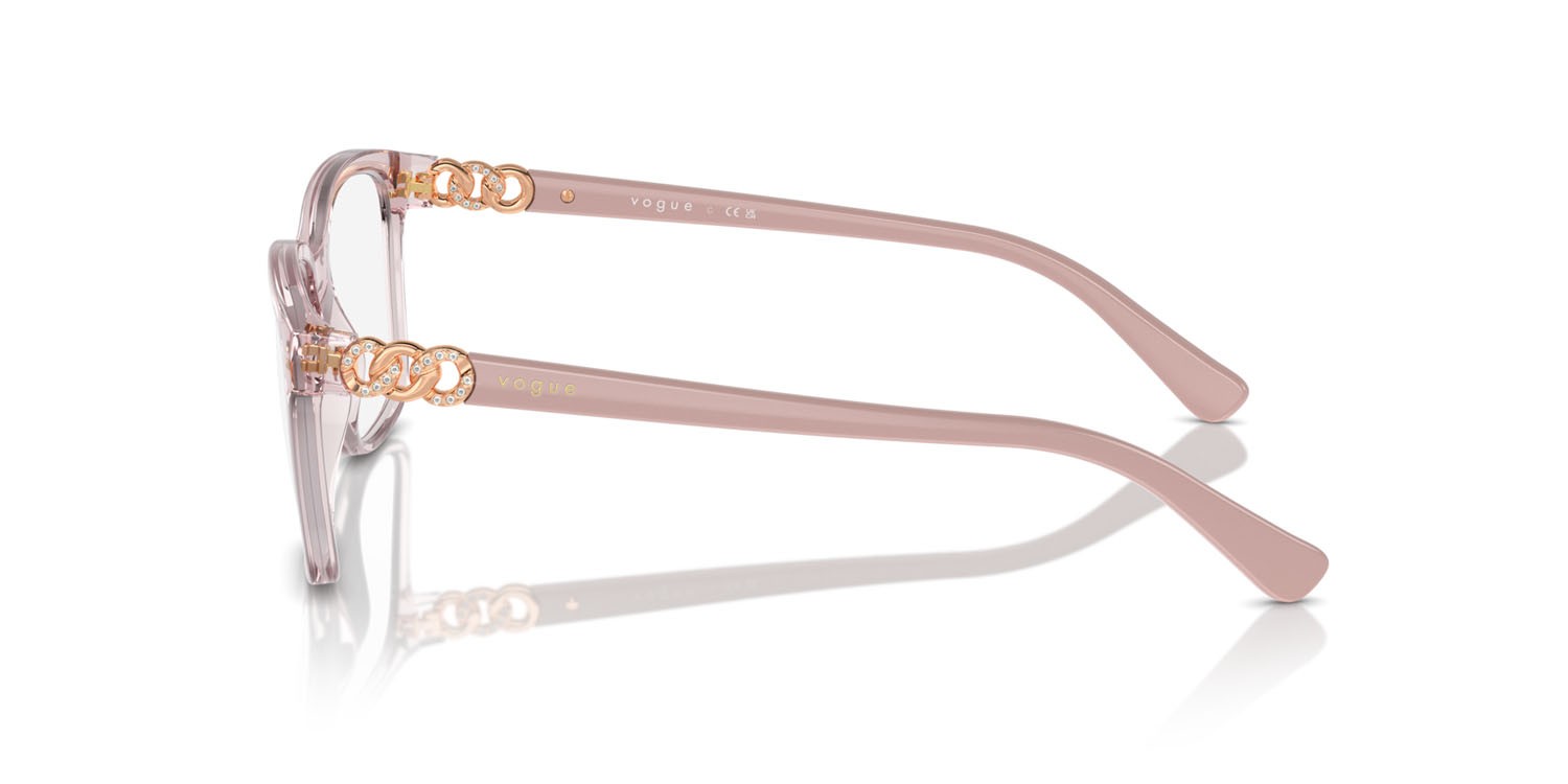 Eyeglasses Vogue VO 5574B (2942) color rosa trasparente shape square lenses lente demo