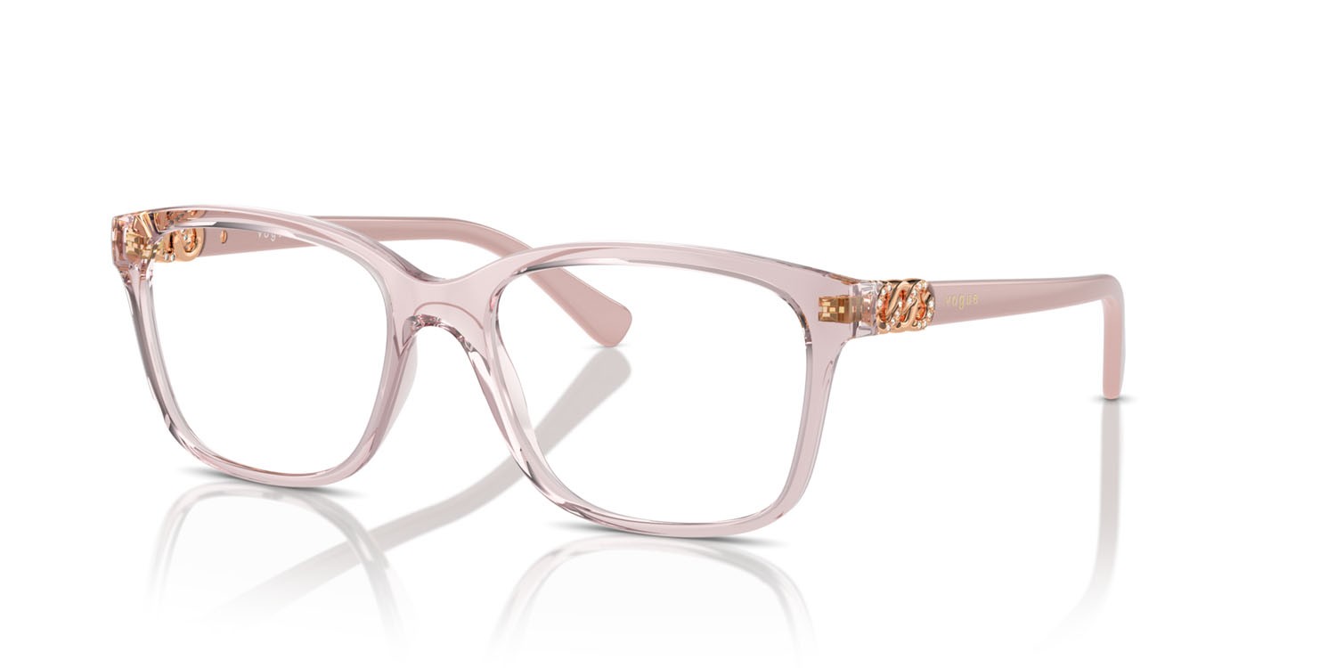 Eyeglasses Vogue VO 5574B (2942) color rosa trasparente shape square lenses lente demo