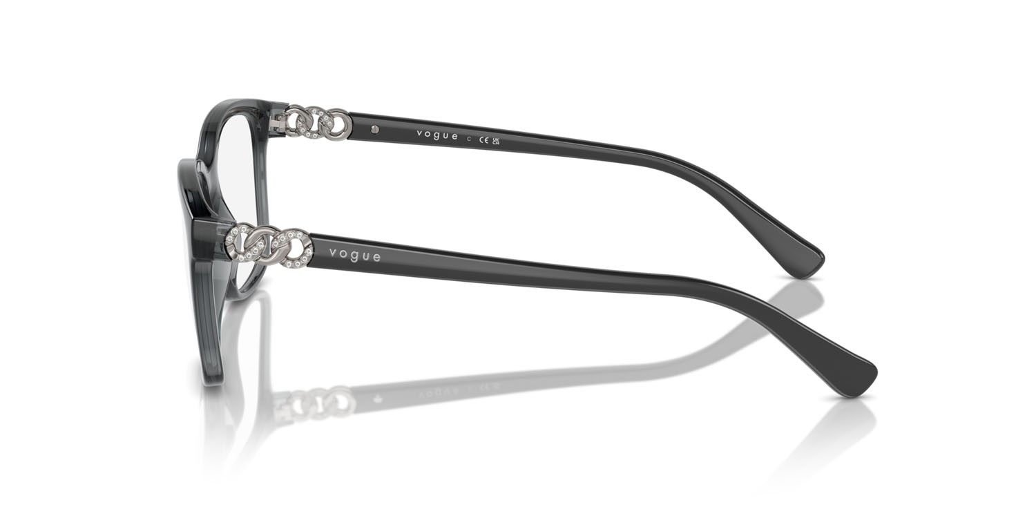 Eyeglasses Vogue VO 5574B (3132) color grigio trasparente shape square lenses lente demo