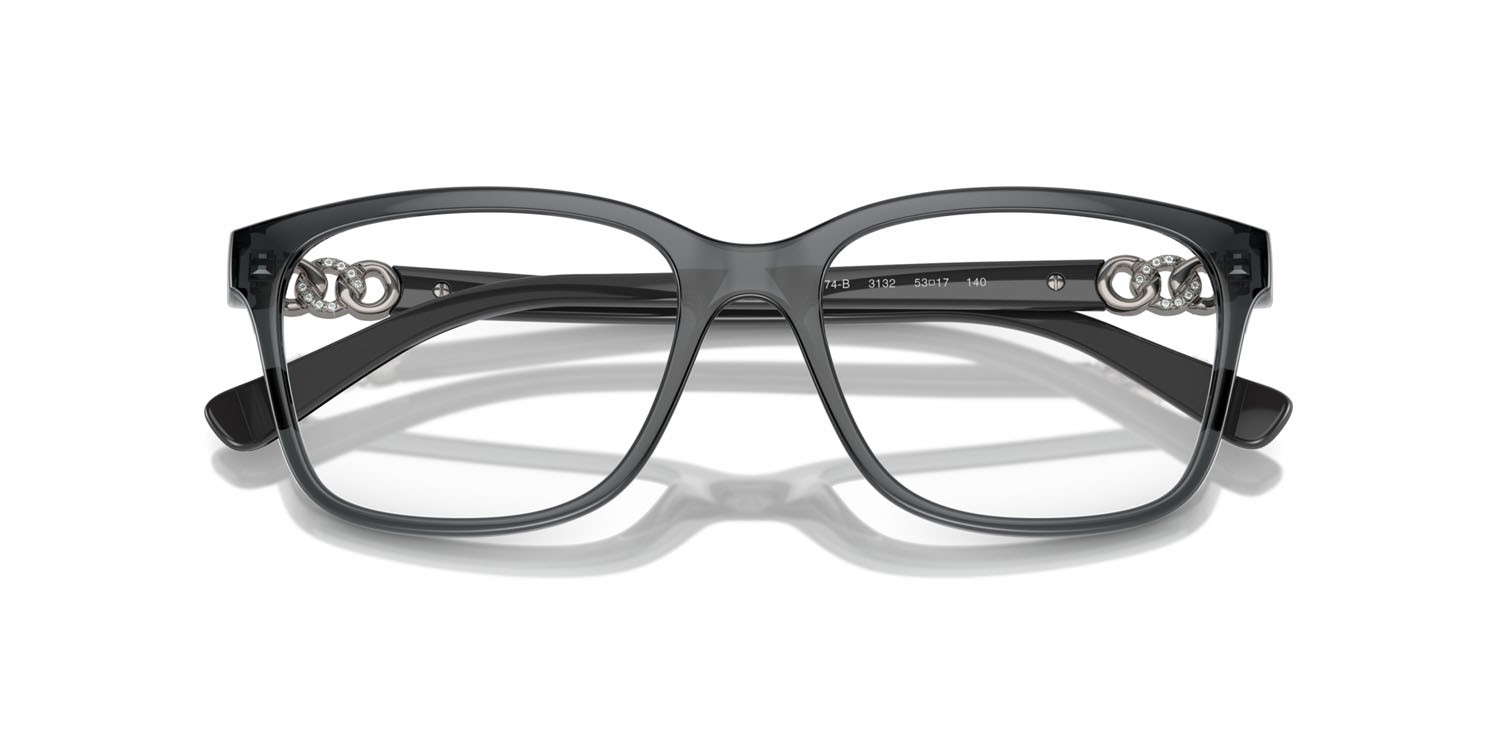 Eyeglasses Vogue VO 5574B (3132) color grigio trasparente shape square lenses lente demo