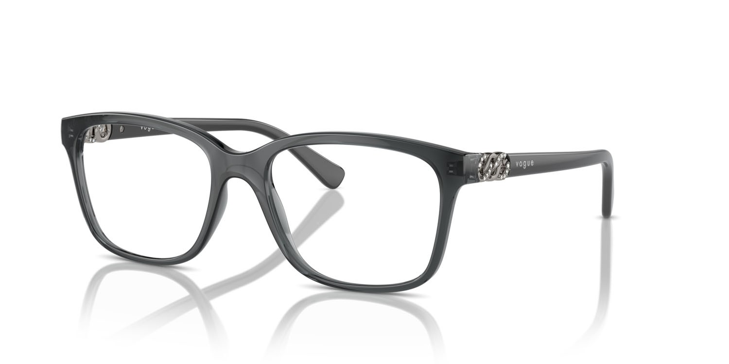 Eyeglasses Vogue VO 5574B (3132) color grigio trasparente shape square lenses lente demo
