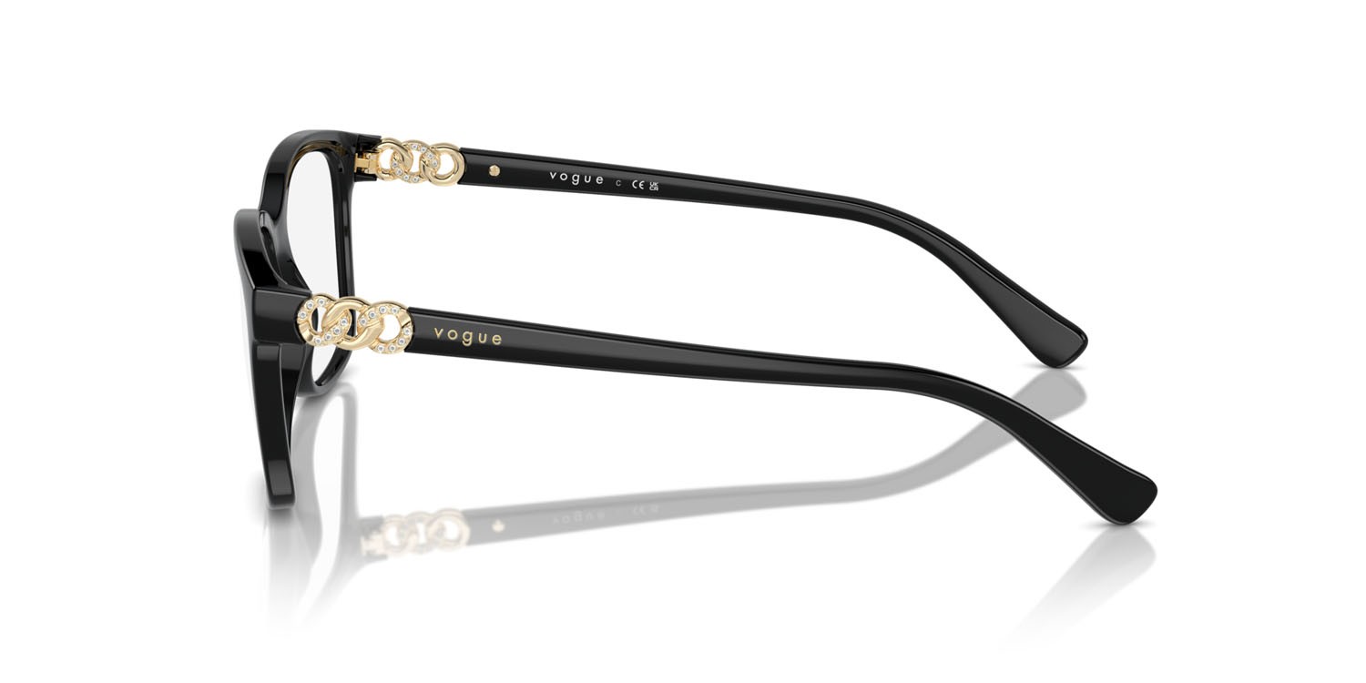 Eyeglasses Vogue VO 5574B (W44) color nero shape square lenses lente demo