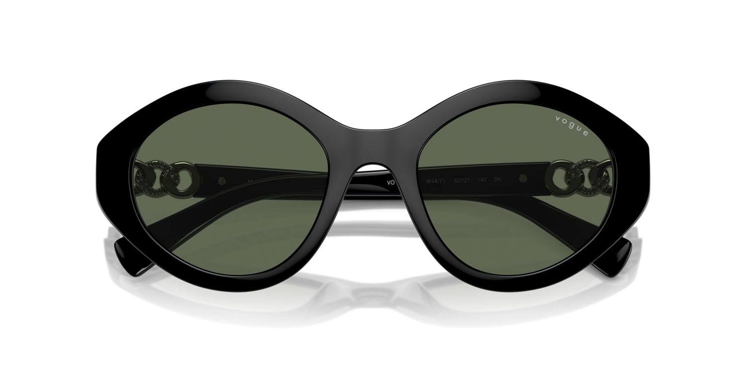 Sunglasses Vogue VO 5576SB (W44/71) color nero shape oval lenses verde scuro