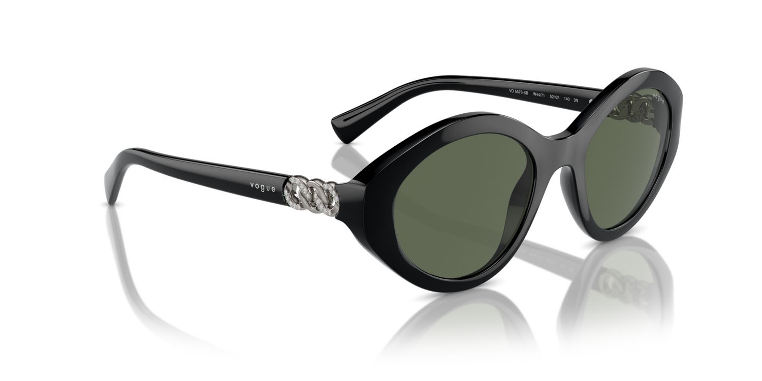 Sunglasses Vogue VO 5576SB (W44/71) color nero shape oval lenses verde scuro