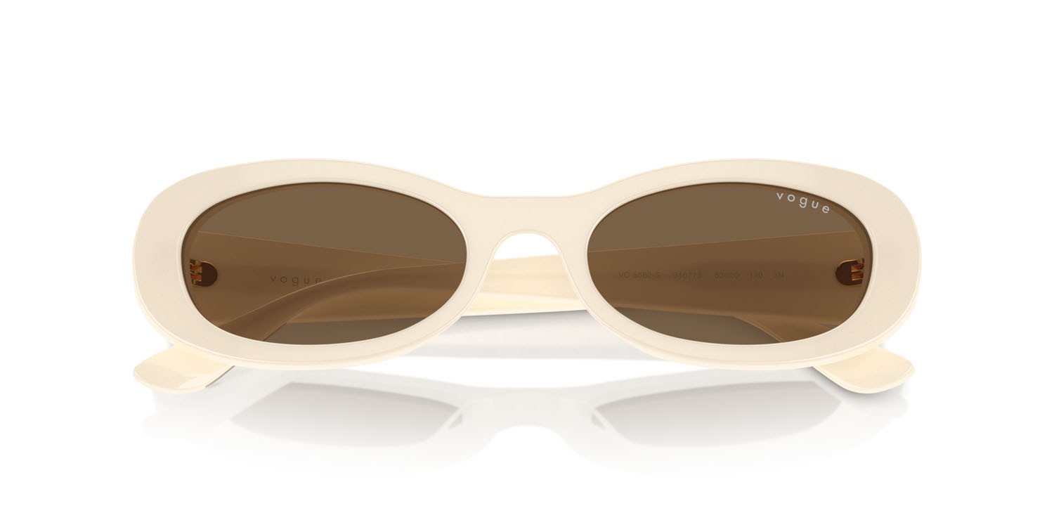 Sunglasses Vogue VO 5582S (316773) color full ivory shape oval lenses marrone scuro