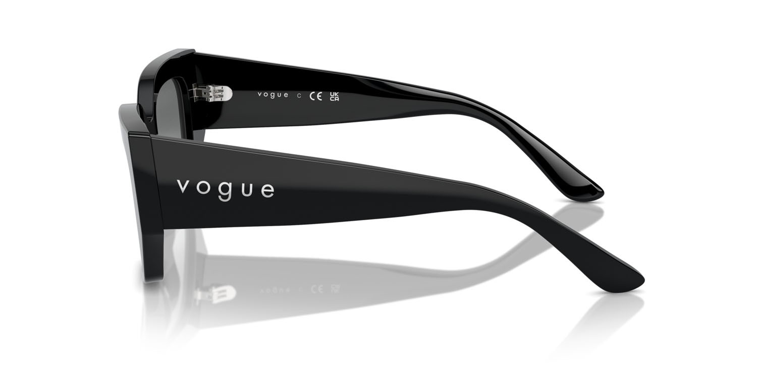 Sunglasses Vogue VO 5583S (W44/11) color nero shape irregular lenses grigio sfumato
