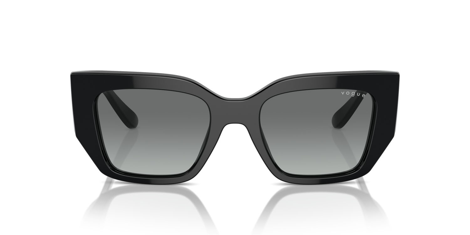 Sunglasses Vogue VO 5583S (W44/11) color nero shape irregular lenses grigio sfumato