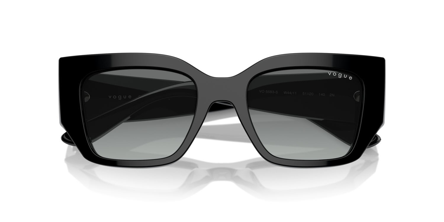 Sunglasses Vogue VO 5583S (W44/11) color nero shape irregular lenses grigio sfumato