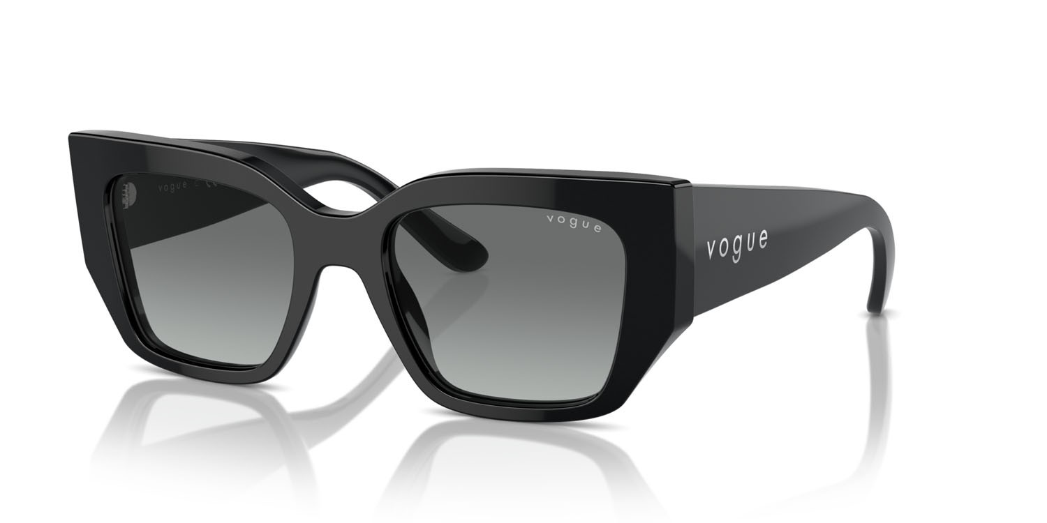 Sunglasses Vogue VO 5583S (W44/11) color nero shape irregular lenses grigio sfumato