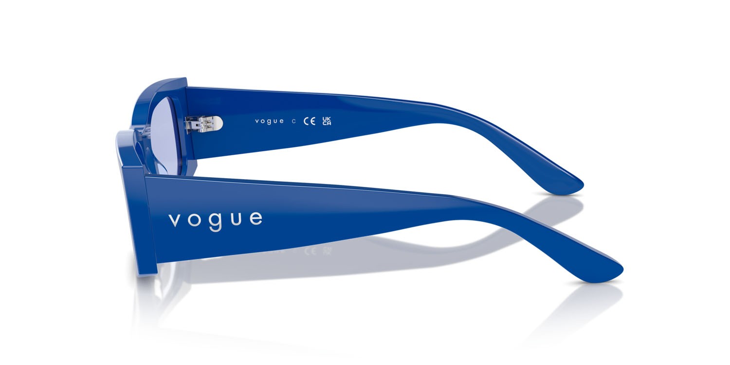 Sunglasses Vogue VO 5584S (31621A) color blu pieno shape rectangle lenses viola