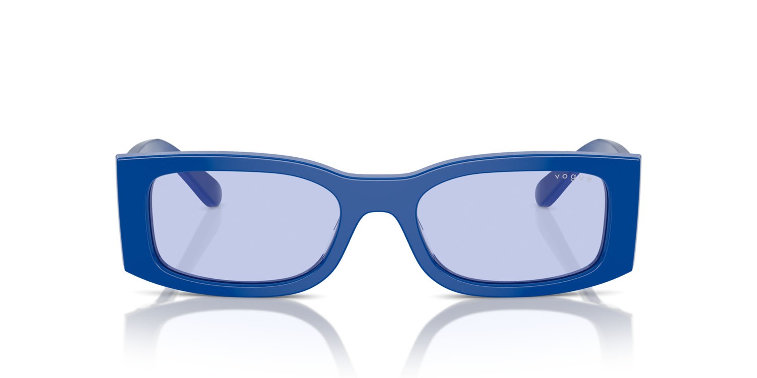 Sunglasses Vogue VO 5584S (31621A) color blu pieno shape rectangle lenses viola