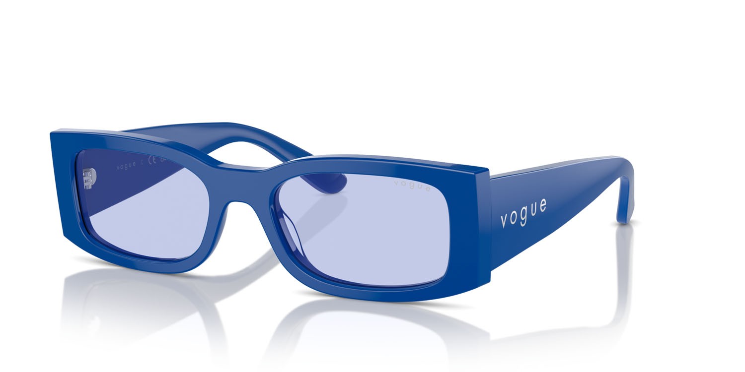 Sunglasses Vogue VO 5584S (31621A) color blu pieno shape rectangle lenses viola