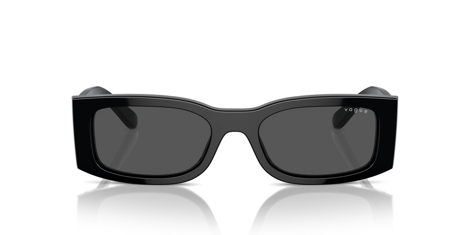 Sunglasses Vogue VO 5584S (W44/87) color nero shape rectangle lenses grigio scuro