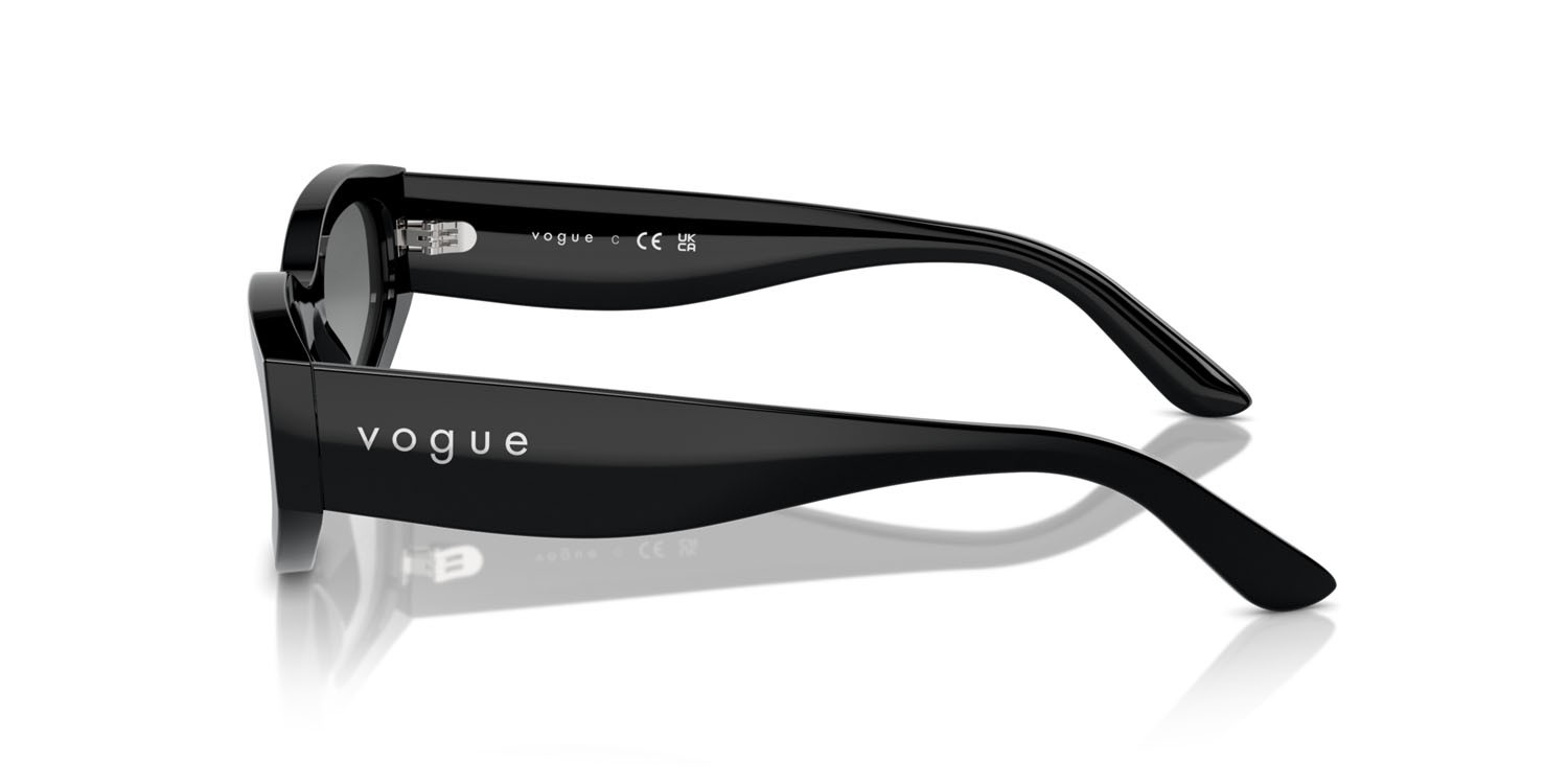 Sunglasses Vogue VO 5585S (W44/11) color nero shape irregular lenses grigio sfumato