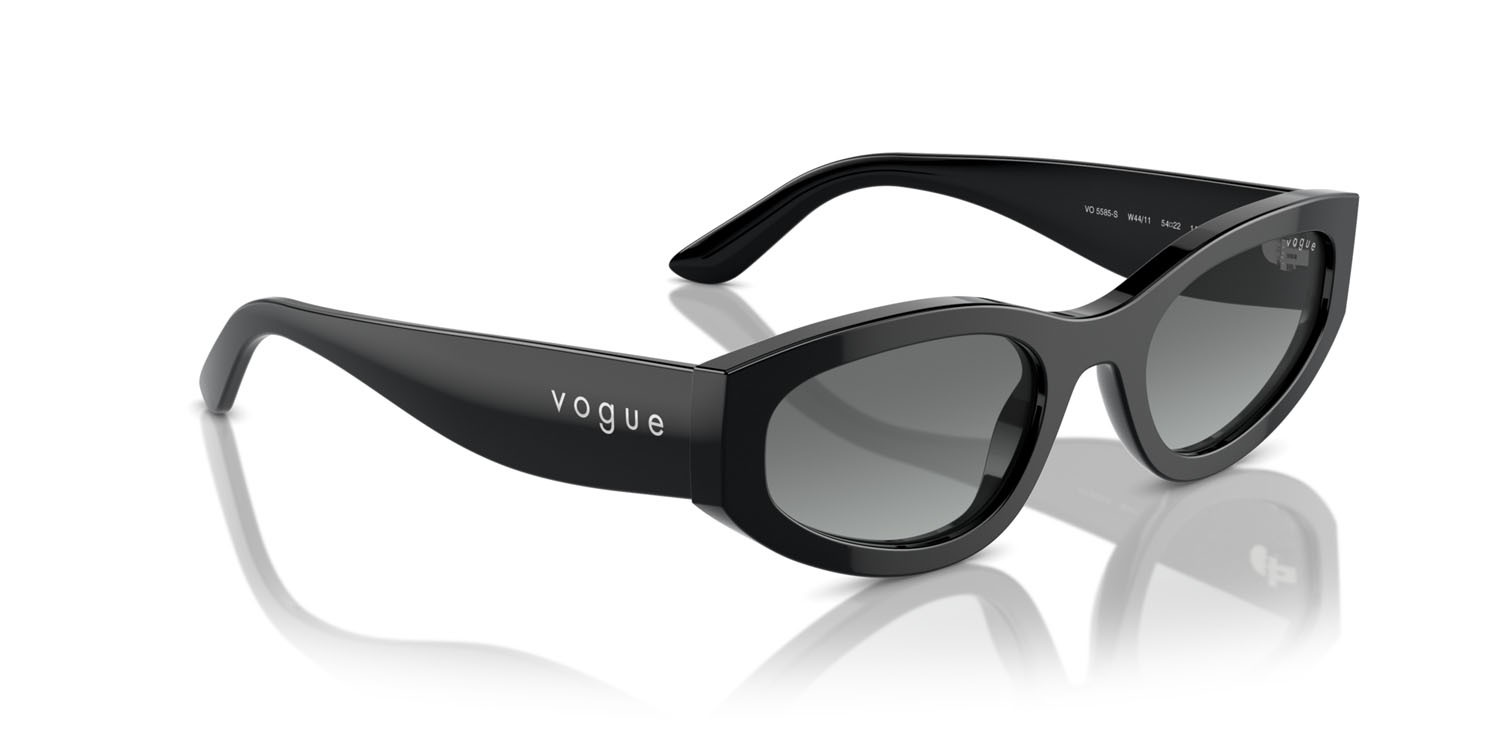 Sunglasses Vogue VO 5585S (W44/11) color nero shape irregular lenses grigio sfumato