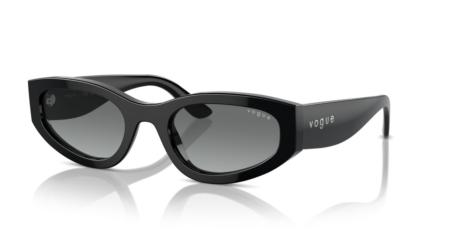 Sunglasses Vogue VO 5585S (W44/11) color nero shape irregular lenses grigio sfumato