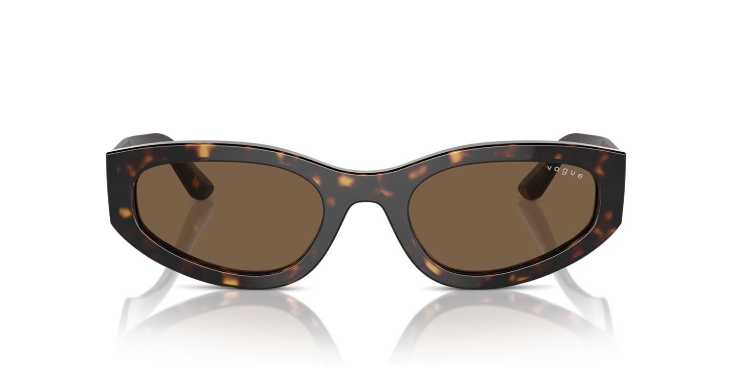 Sunglasses Vogue VO 5585S (W65673) color havana scuro shape irregular lenses marrone scuro