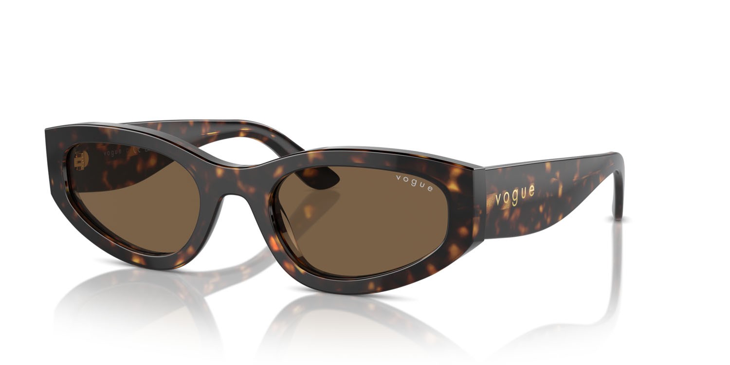 Sunglasses Vogue VO 5585S (W65673) color havana scuro shape irregular lenses marrone scuro