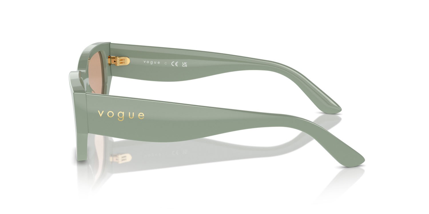 Sunglasses Vogue VO 5586S (3161/3) color full light green shape rectangle lenses marrone scuro