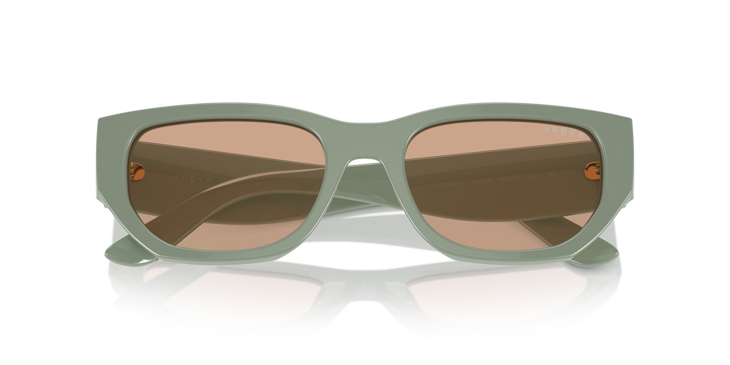 Sunglasses Vogue VO 5586S (3161/3) color full light green shape rectangle lenses marrone scuro