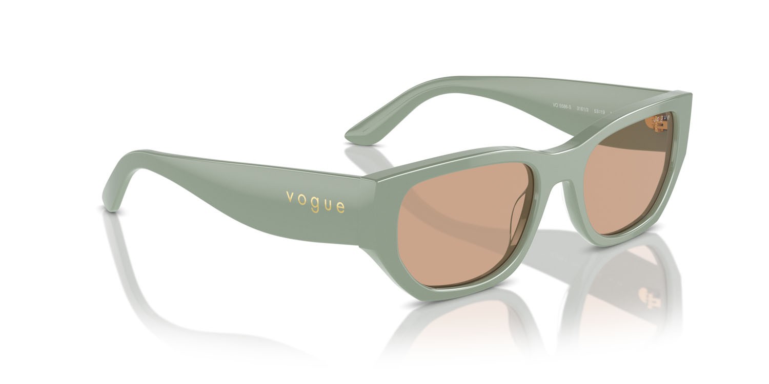Sunglasses Vogue VO 5586S (3161/3) color full light green shape rectangle lenses marrone scuro