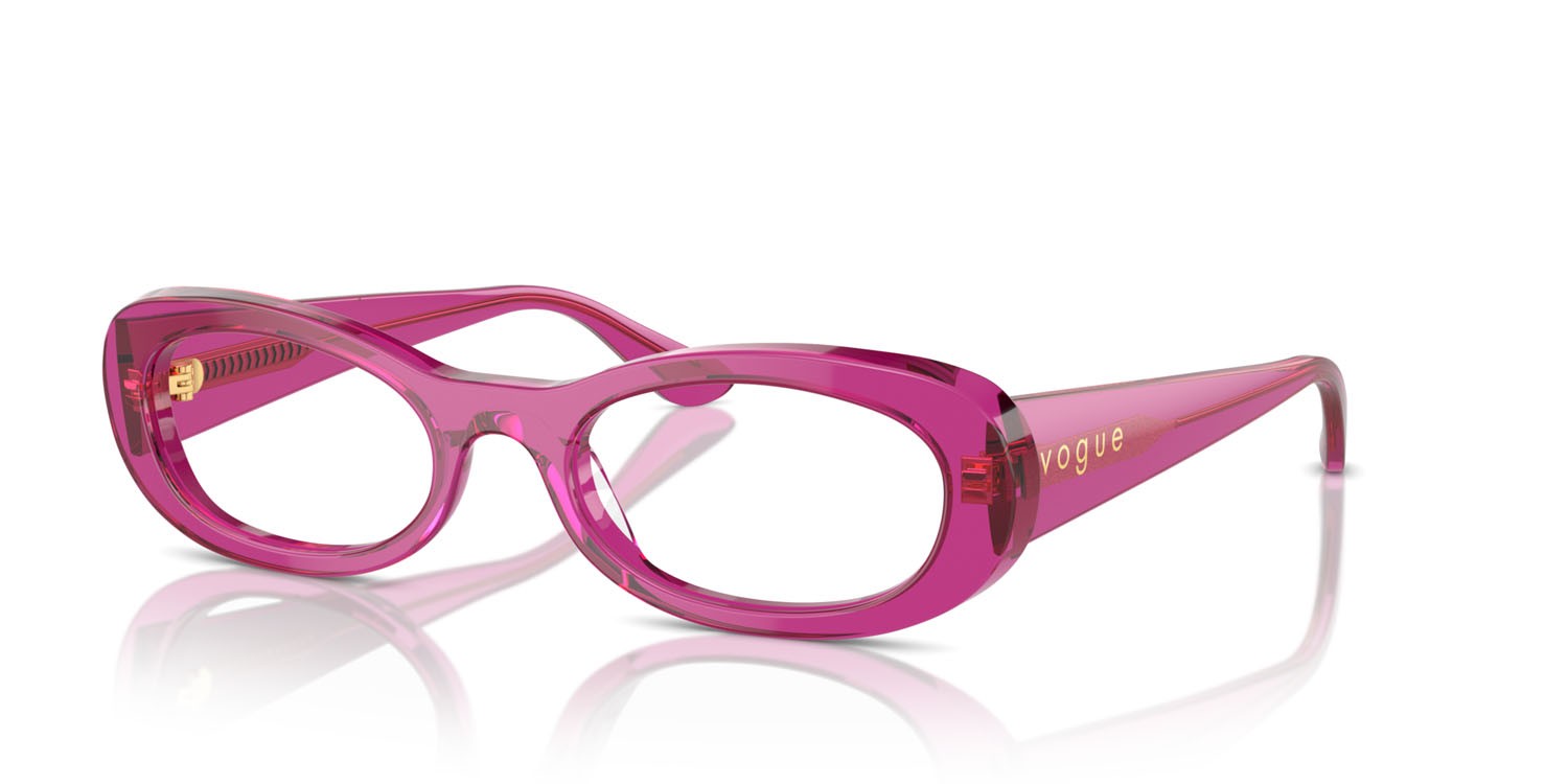 Brillen Vogue VO 5596 (3165) farbe viola trasparente form oval gläser lente demo