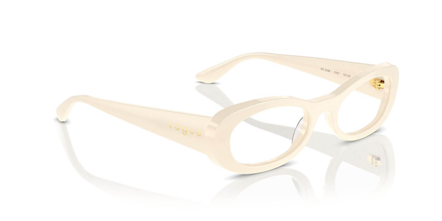 Brillen Vogue VO 5596 (3167) farbe full ivory form oval gläser lente demo