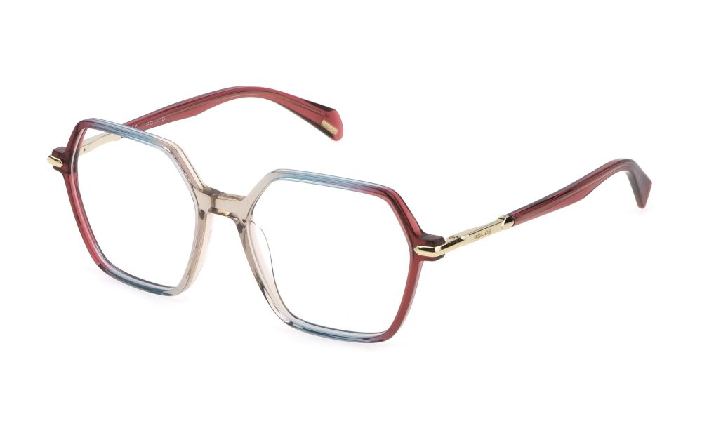 Brillen Police Mermaid 5 VPLG26 (07HN) farbe rosso / blu / marrone lucido 