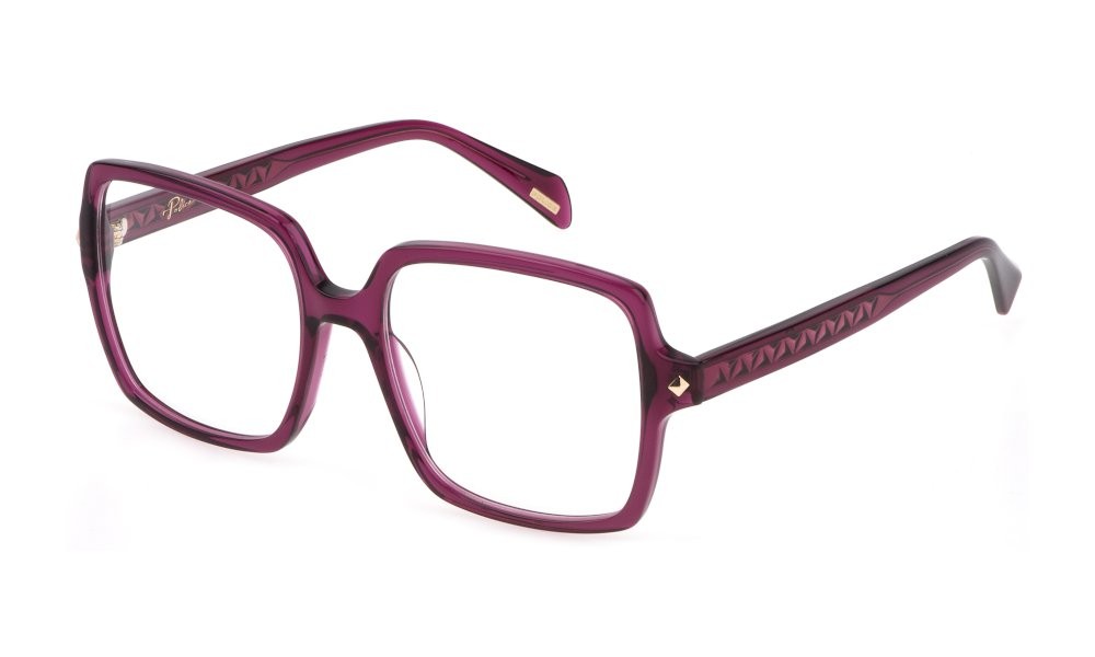 Brillen Police Dawn 9 VPLG30 (0V64) farbe rosso bordeaux trasparente lucido 