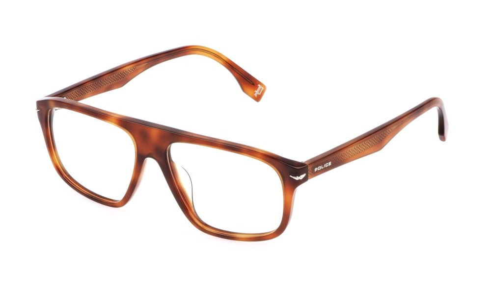 Eyeglasses Police Champ 12 VPLQ65 (0807) color avana giallo chiara 