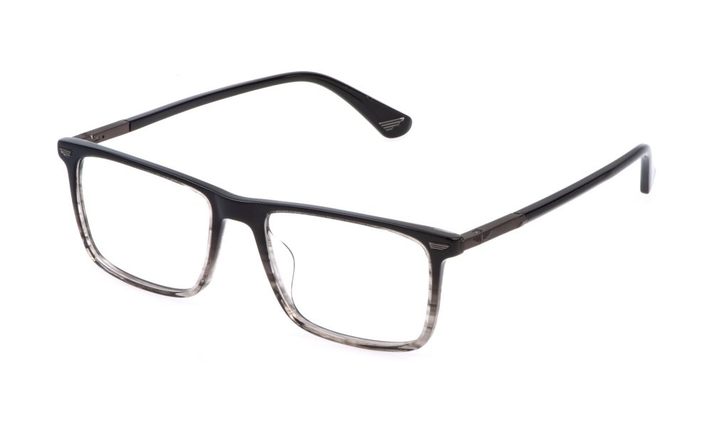 Occhiali da vista Police New crossroads 1 VPLQ68 (01EX) colore grigio striato lucido 