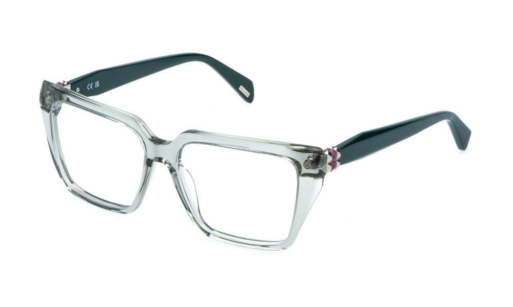 Occhiali da vista Police Enigma 1 VPLR99 (09RM) colore grigio/verde lucido 