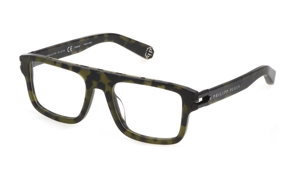 Brillen Philipp Plein VPP021M (092I) farbe avana verde lucido 
