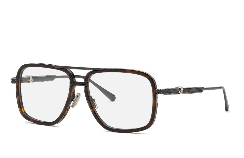 Occhiali da vista Philipp Plein VPP063V (0593) colore bachelite lucida c/parti colorate 