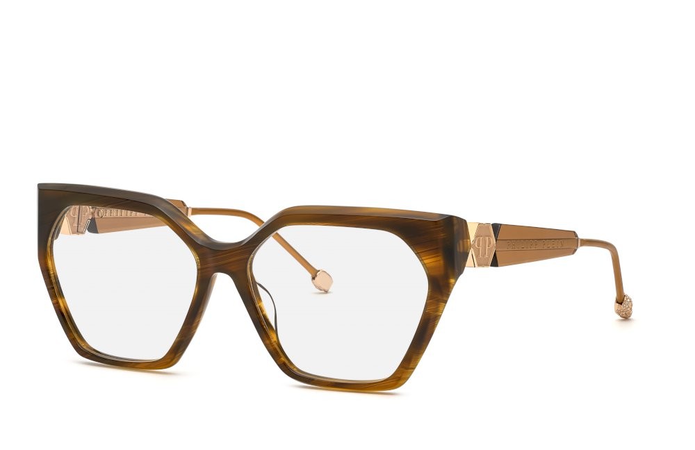 Occhiali da vista Philipp Plein Plein queen VPP068S (03BQ) colore striato marrone  