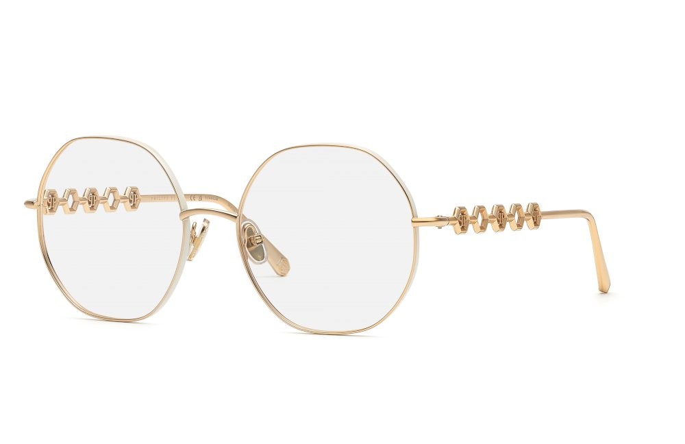 Occhiali da vista Philipp Plein VPP070M (0H32) colore oro rosè c/parti avorio lucido 