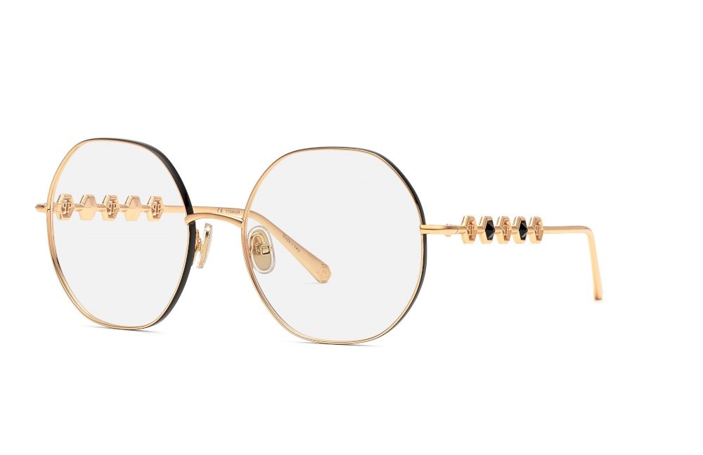 Occhiali da vista Philipp Plein Plein delight VPP070S (02AM) colore oro ramato lucido c/parti colorate 