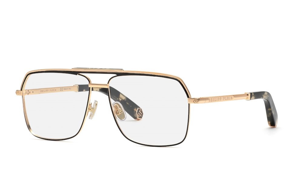 Occhiali da vista Philipp Plein VPP085M (02AM) colore oro ramato lucido c/parti colorate 