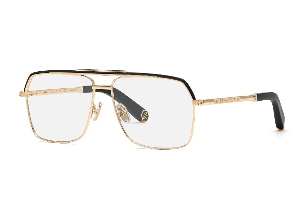Occhiali da vista Philipp Plein VPP085M (0302) colore oro rosè lucido c/parti nero semilucido 