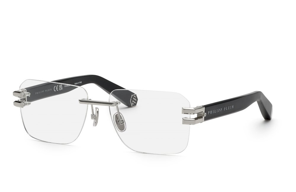 Occhiali da vista Philipp Plein VPP086M (0579) colore palladio lucido totale 