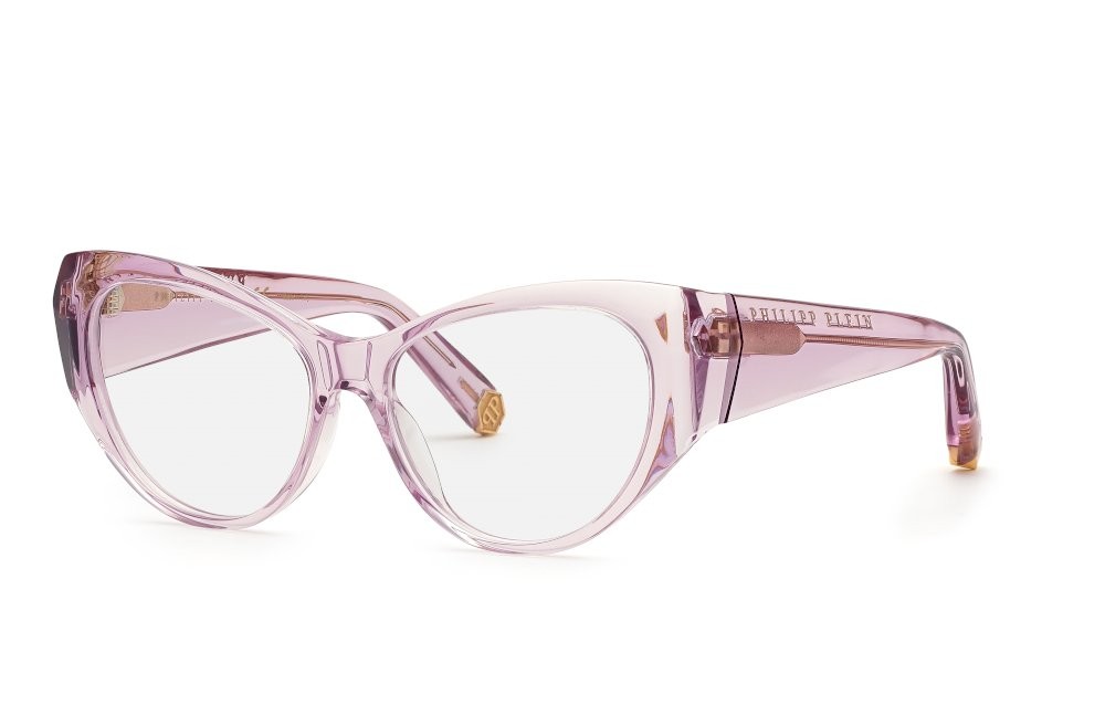 Occhiali da vista Philipp Plein VPP101 (06MH) colore rosa trasparente lucido 